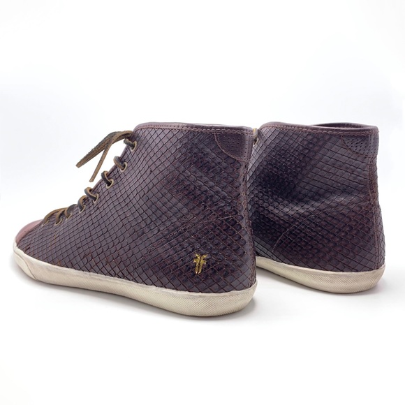 Frye Chambers 13 Python Embossed High Top Sneakers - Picture 5 of 8